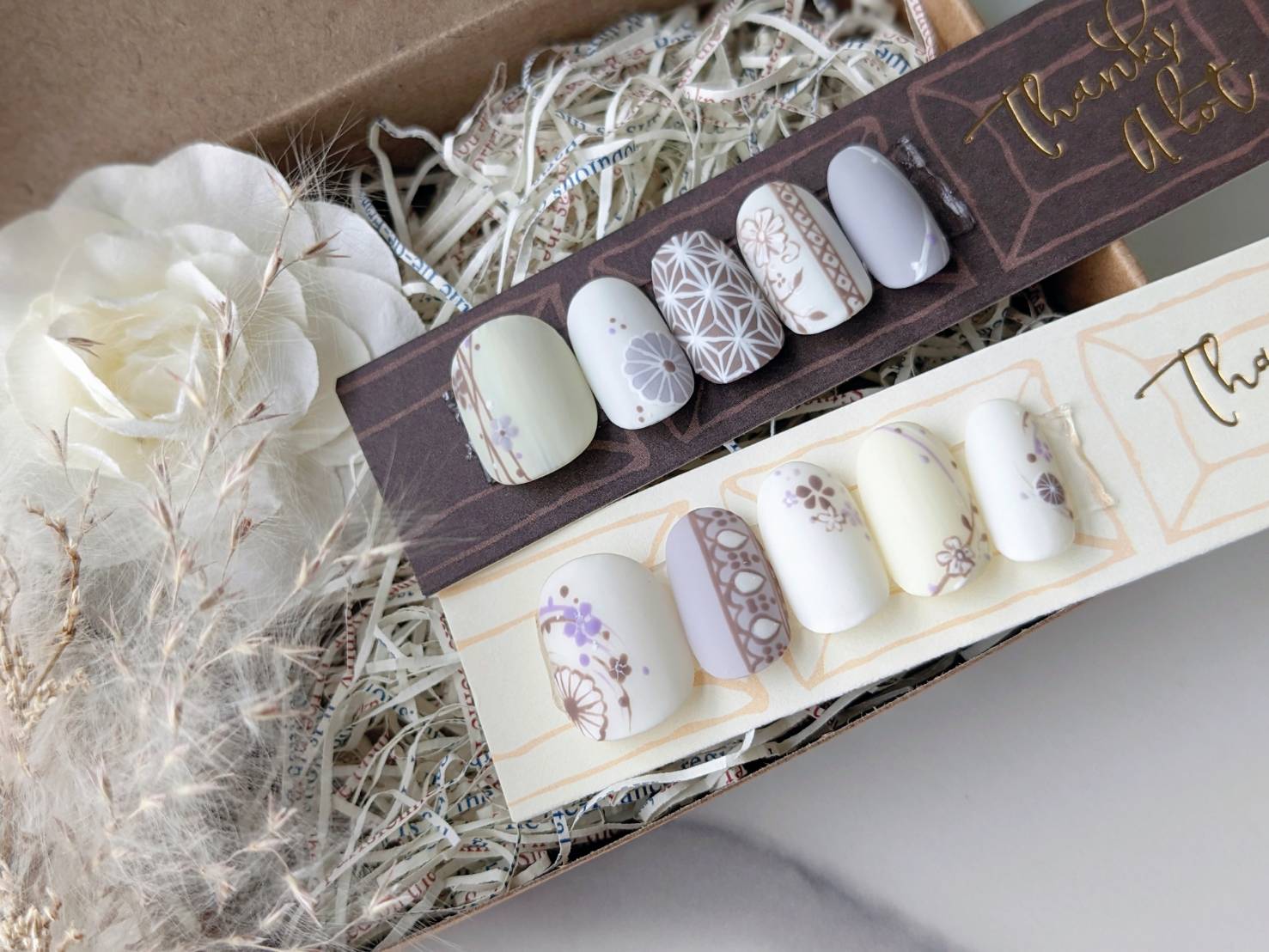 Y.nailの浴衣ネイルチップ仕上がりイメージ