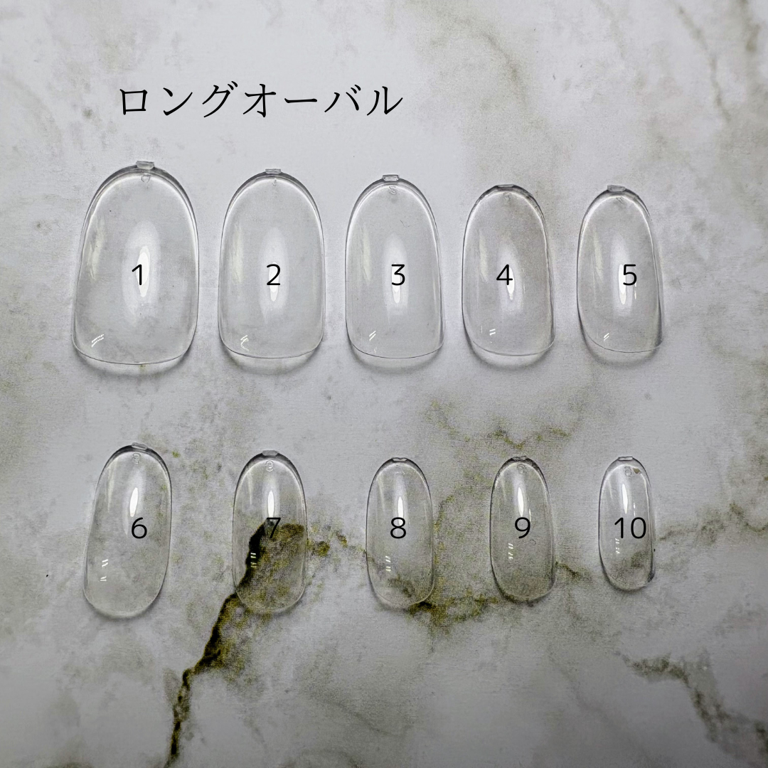 ロングオーバル ネイルチップ