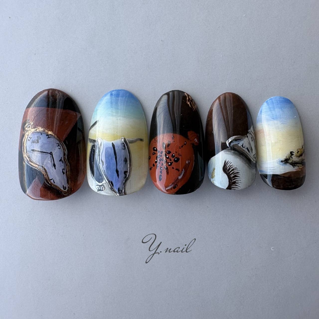 サルバドール・ダリ 記憶の固執 絵画ネイルチップ ハンドメイド